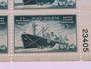 1946 Stamp #939 MINT SHEET US Armed Forces Merchant Marines 3 Cents MNH - Picture 1 of 12