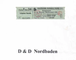 Ticket / Eintrittskarte 57/58 DM Hamburger SV - 1. FC Köln - Imagen 1 de 1