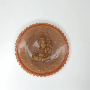 Mosser Glass, Balloon Clown Plate "Maxi", Chocolate Glass 1981 - Picture 1 of 2
