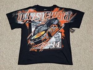 Tony Stewart Shirt All Over Racing Winston Chase Nascar Double Sided XL NWT - Picture 1 of 5