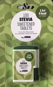 100 Stevia Sweetener Tablets Weight Loss Dibatic Slimmers BUY 2 GET 1 FREE ASDA - Picture 1 of 5