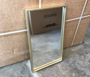Eleganter Rechteckiger Spiegel Eisenrahmen Gold 50x30 cm Wandspiegel Spiegel NEU - Bild 1 von 5