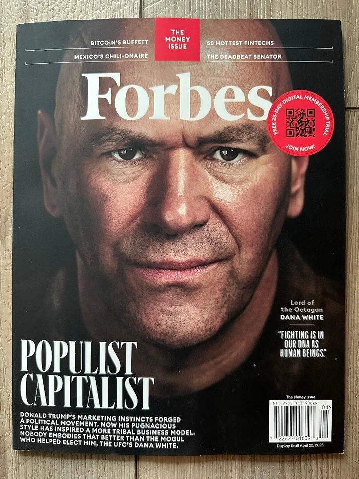 2025 FORBES Magazine Feb Mar Issue POPULIST CAPITALIST Donald Trump DANA WHITE - Image 1 of 1