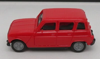 Micro Herpa Ho 1/87 Renault 4 R4 4L Rosso Cerchioni Grigia #2019 No. Box - Immagine 1 di 4