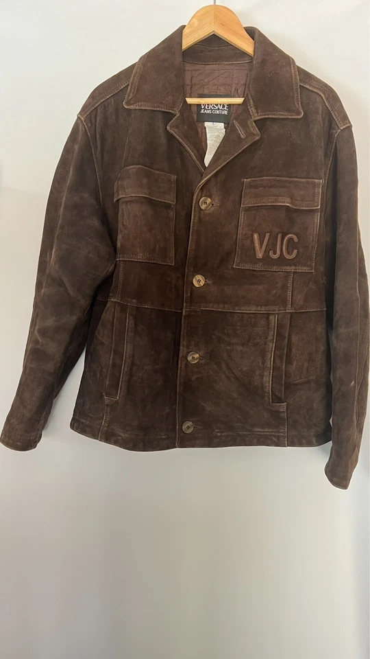 vintage versace leather jacket  L - Image 1 of 4