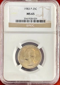 1983-P Washington Quarter NGC MS65 - Picture 1 of 2