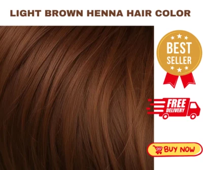 LIGHT BROWN Henna Hair Dye Instant Color 100% Ammonia & Chemical Free ORGANIC - Image 1 of 4