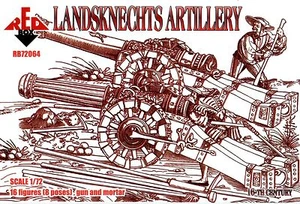 Artillería Landsknechts, Plástico Siglo XVI Escala 1/72 Caja Roja 72064 - Imagen 1 de 9