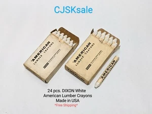 24 pcs. DIXON American Lumber Crayons White Made in USA (NEW). - Picture 1 of 10