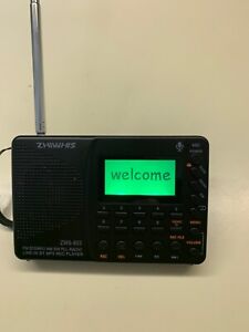  Portable Bluetooth Radio, FM AM Shortwave Radios ZWS-603 (green backlight)