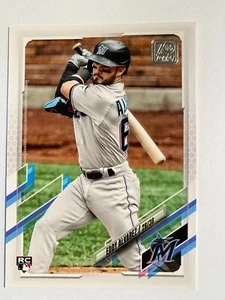 2021 Topps Series 1 Base #326 Eddy Alvarez RC - Miami Marlins - Picture 1 of 2