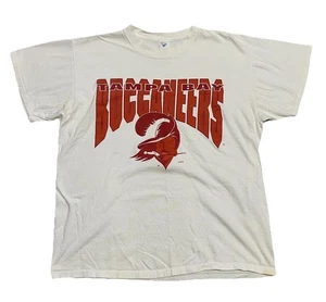 Vintage Tampa Bay Buccaneers Shirt Mens XL White NFL Football Artex 80s 90s Tee - Picture 1 of 15