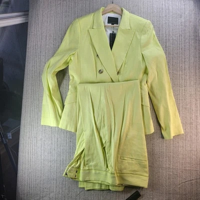 Conjunto de traje Banana Republic para mujer 12 amarillo rendimiento a medida lavable a máquina Foto 1 de 4
