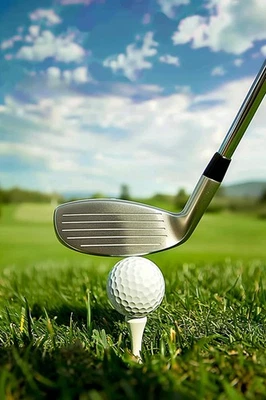 Golf Diamond Painting by Numbers, 5D Full Round Drill Play Golf Diamond Paint... - Image 1 of 4