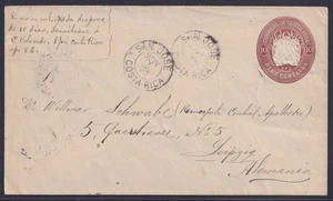 74700) SAN JOSE COSTA RICA 1903 sobre entero a Leipzig - Imagen 1 de 2