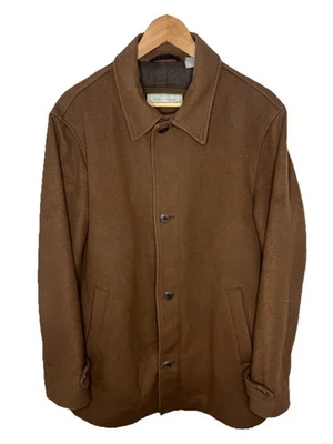 Joseph Abboud Overcoat Pea Coat Jacket Blazer Wool Cashmere Men’s Medium Brown - Image 1 of 4