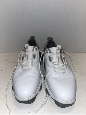 Zapatos de golf FootJoy Tour Alpha para hombre 55506 blanco/gris/azul con cordones - talla 8,5 W Foto 1 de 4