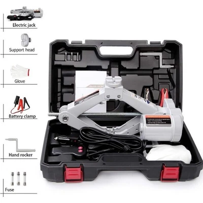 Gato de piso para automóvil eléctrico 2 toneladas todo en uno 12 V gato elevador de tijera herramienta de reparación de automóviles Foto 1 de 4