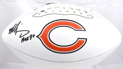 Fútbol americano firmado por Mike Singletary con logotipo de los Chicago Bears con patio - Beckett con holograma Foto 1 de 3