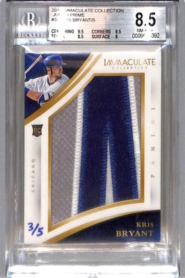 2015 Immaculate Collection Jumbo Prime Kris Bryant #32 /5 BGS 8.5 - Image 1 of 2