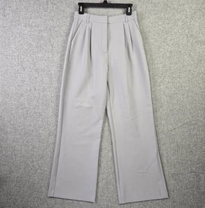 Nuevo sin etiquetas Pantalón Abercrombie & Fitch A&F Sloane Curve Love Pierna Ancha Gris Talla 27/4R - Imagen 1 de 12