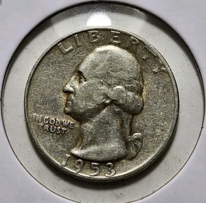 1953-S Washington Quarter Raw XF (Details) - Picture 1 of 4