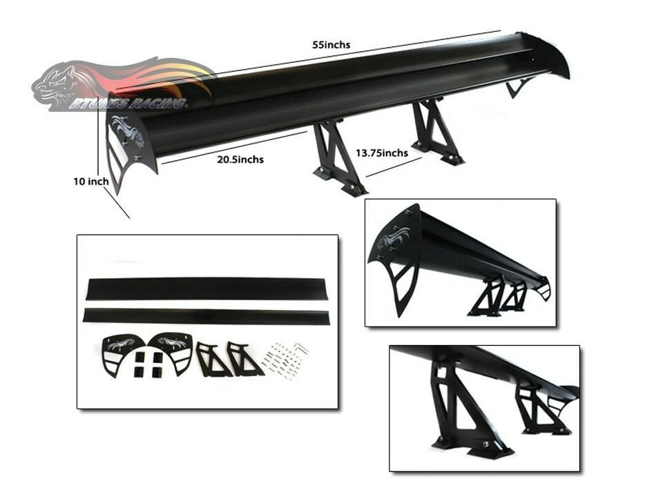 GT Wing Type S Racing Rear Spoiler BLACK For C55/C63/C/CL/CLK/CLS/AMG - Image 1 of 1