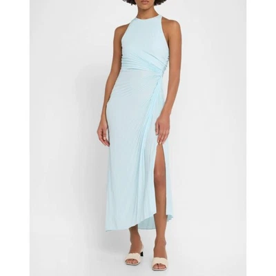 ALC A.L.C. Reagan Midi Dress Cascade Blue Pleated Women's Size 4 NWT Classic - Image 1 of 4