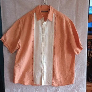 Cubavera Men's Large wedding cigar  Embroider short sleeve shirt - Picture 1 of 10