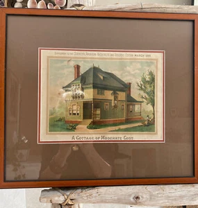 Architectural Lithograph Supplement to Scientific American March 1888 Cottage - Picture 1 of 9