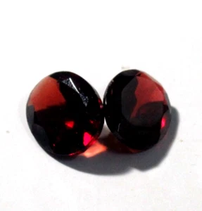 Pair Natural Spessartite Garnets Oval Cut Unheated Loose Gemstones for Jewellery - Picture 1 of 5