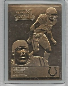 Dexter Reid 2007 Danbury Mint Colts Super Bowl 41 XLI 22kt Gold Card - Picture 1 of 1