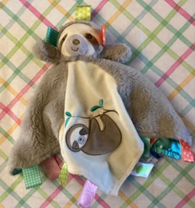 Taggies Signature Collection MaryMeyer Sloth Lovey Security Blanket Embroidered - Picture 1 of 6