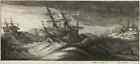 Wenceslas Hollar Warships and a spouting whale State 2 Photo Print A4