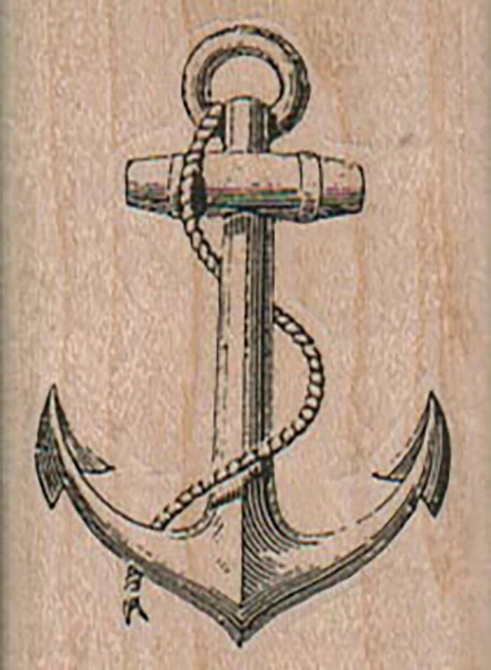 Mounted Rubber Stamp, Anchor, Sea, Ocean, Navy, Anchor Rubber Stamp, US Navy - Image 1 of 1
