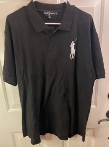 Polo Ralph Lauren Men XXL 2XL Big Pony Logo Black Hand Wash Only - Picture 1 of 14