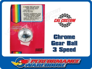 Vintage Genuine Cal Custom Solid Metal Chrome Gear Ball 3 Speed - Picture 1 of 2