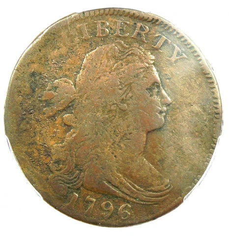 1796 Draped Bust Large Cent Reverse of 1797 1C S-117 Coin R5 - PCGS Fine Details Cover