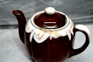 Pfaltzgraff Teekanne braun mit Tropfglasur - Bild 1 von 8