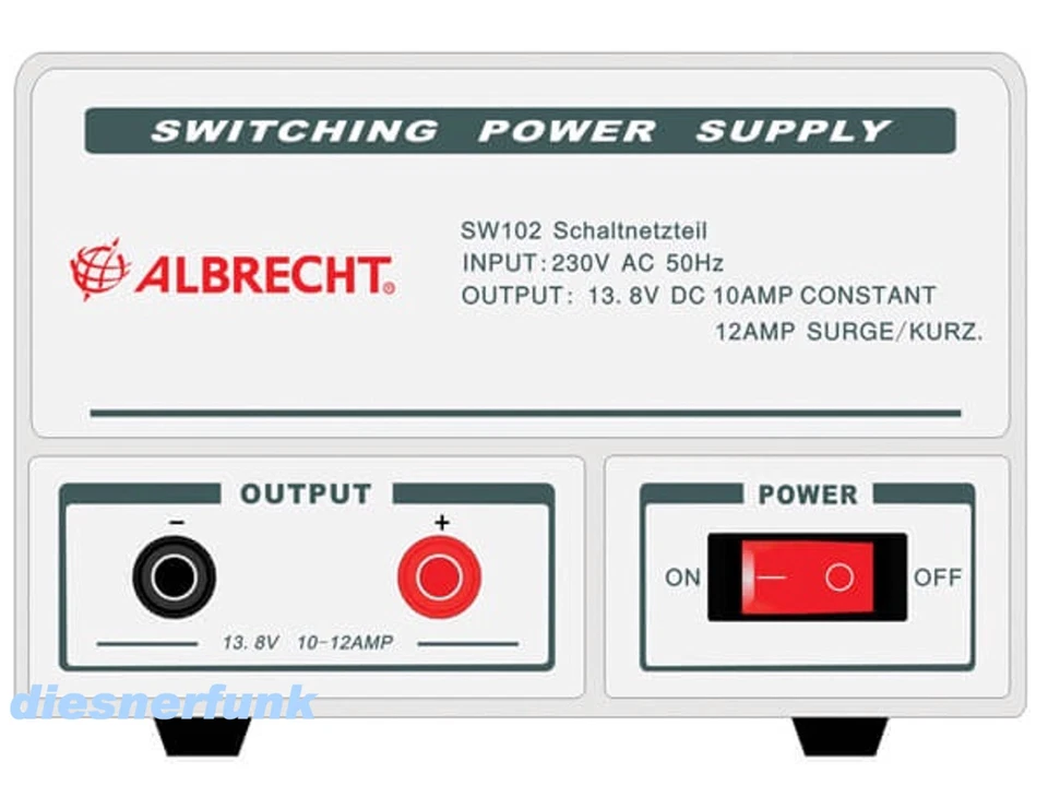 CB FUNK NETZTEIL ALBRECHT SW102 10-12 Ampere 13,8Volt Netzgerät für Funkgeräte - Bild 1 von 1