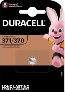 Duracell 371 / 370 1.5V Silver Oxide watch battery D371/370 V371/370 SR69 x1
