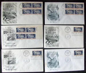 6 different US FDC SC #1131 ST. LAWRENCE SEAWAY 1959 - Picture 1 of 1
