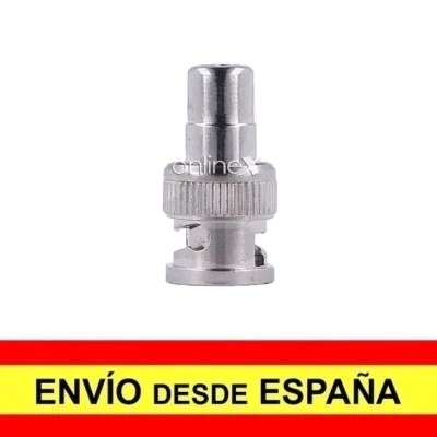 Adaptador Conector CCTV Macho BNC COAXIAL TIPO RF a RCA Hembra Audio a4107 - Imagen 1 de 4