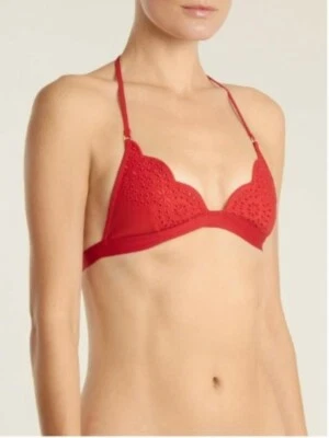 Stella McCartney 262208 Women's Broderie Anglaise Triangle Top Swimwear Size M - Image 1 of 2