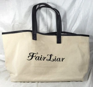 Fair Liar 100% Cotton Canvas Golf Tote Bag - Picture 1 of 5