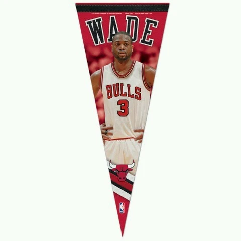 DWAYNE WADE CHICAGO BULLS PREMIUM QUALITY PENNANT 12"X30" BANNER Cover
