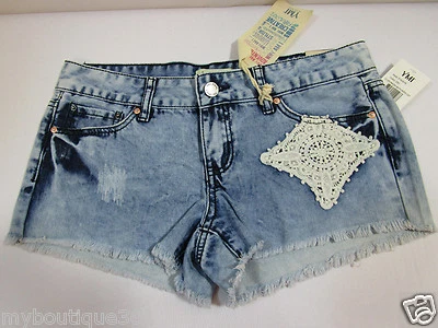 YMI JEANS CLOU LAVADO CON RASGADURAS CORTE CORTO TALLA 7 nuevo NUEVO CON ETIQUETA Foto 1 de 4