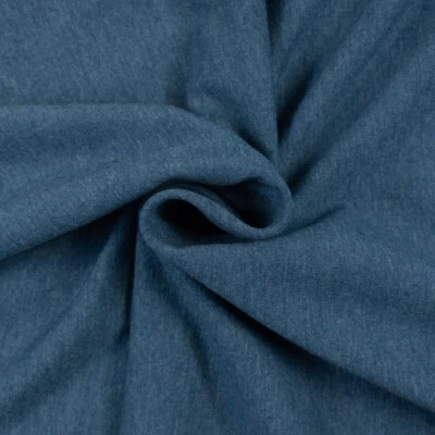 Jersey di cotone mélange blu jeans jersey, tinta unita (prezzo = 0,5 metri)