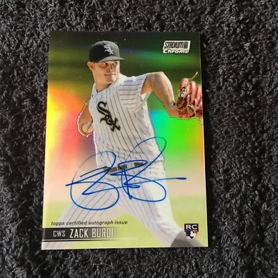 2021 Stadium Club Chrome Zack Burdi Rookie RC Auto Autograph #SCCAV-ZB CWS MT - Image 1 of 2