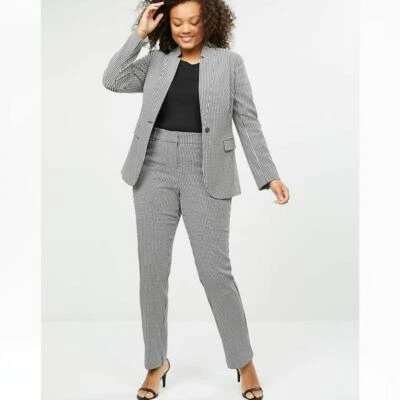 Pantalón Lane Bryant pierna recta rayas talla grande 22 Foto 1 de 4